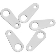 Attaches ovales 8x3.5 mm - Placage Argent fin x10|raw }}