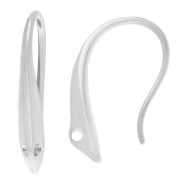 Crochets d'oreilles 16 mm - Placage argent fin x2