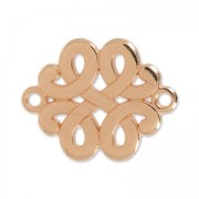 Intercalaire motif celte 2 anneaux 17 mm doré rose x1