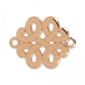 Intercalaire motif celte 2 anneaux 17 mm doré rose x1