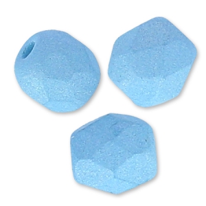 Facettes 4 mm Alabaster Saturated Dark Sky Blue x50