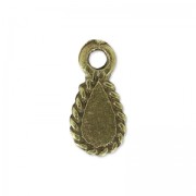 Breloques gouttes 11.5 mm bronze x4