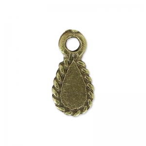 Breloques gouttes 11.5 mm bronze x4
