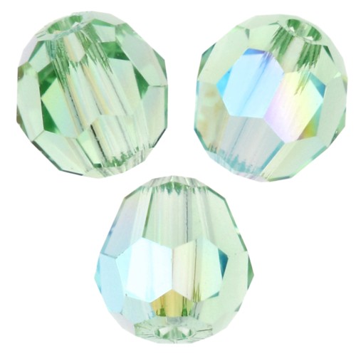 Perles rondes PureCrystal 5000 4 mm - Peridot Shimmer x20