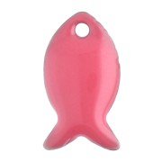 Sequins poissons en métal et résine époxy 14x8 mm - Rose Corail x6|raw }}
