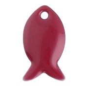 Sequins poissons en métal et résine époxy 14x8 mm - Rouge foncé x6|raw }}