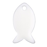 Sequins poissons en métal et résine époxy 14x8 mm - Ivoire x6|raw }}