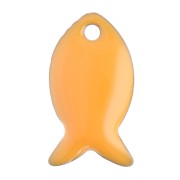 Sequins poissons en métal et résine époxy 14x8 mm - Mandarine x6|raw }}