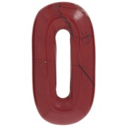 Pendentif ovale 30x15 mm en pierre gemme - Jaspe Rouge x1