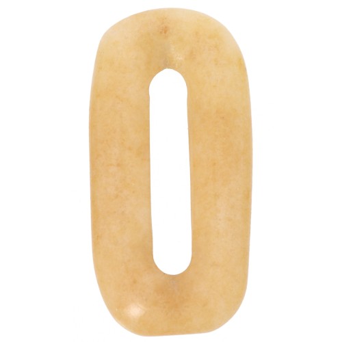 Pendentif ovale 30x15 mm en pierre gemme - Jade teinté - Jaune x1