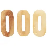 Pendentif ovale 30x15 mm en pierre gemme - Jade teinté - Jaune x1