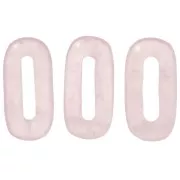 Pendentif ovale 30x15 mm en pierre gemme - Quartz Rose x1