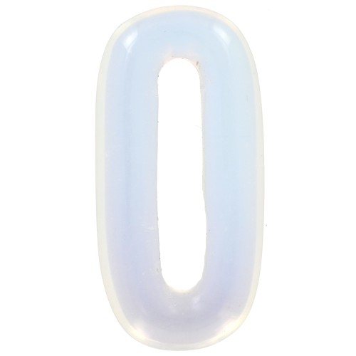 Pendentif ovale 30x15 mm en imitation pierre gemme - Opalite x1
