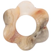 Pendentif fleur 20 mm en pierre gemme - Agate crazy x1|raw }}