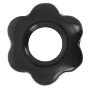 Pendentif fleur 20 mm en pierre gemme - Agate noire x1|raw }}