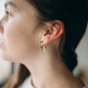 Pendentif fleur 20 mm en pierre gemme - Lapis Lazuli x1