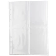 Lot de 10 feuilles de 4 compartiments pour classeur de rangement pour bijoux