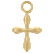 Breloque croix 11x6.5 mm pour la création de bijoux fantaisie - Doré x6