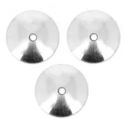 Coupelles lisses 10 mm argenté x8