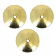 Coupelles lisses 10 mm doré à l'or fin x8