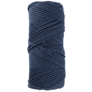 Bobine de cordon en coton pour macramé 2 mm - Indigo x100m