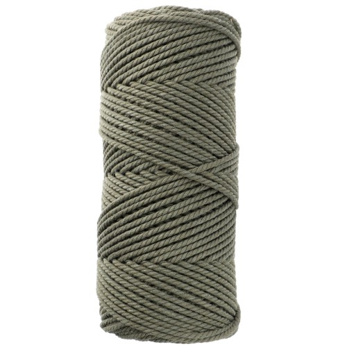 Bobine de cordon en coton pour macramé 2 mm - Kaki x100m