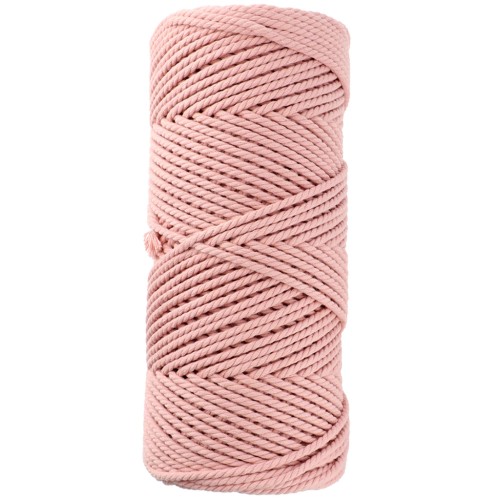 Bobine de cordon en coton pour macramé 2 mm - Nude x100m