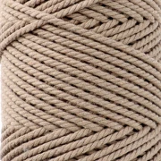Bobine de cordon en coton pour macramé 2 mm - Sable x100m
