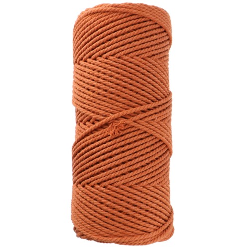 Bobine de cordon en coton pour macramé 2 mm - Terracotta x100m