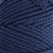 Bobine de cordon en coton pour macramé 3 mm - Indigo x50m