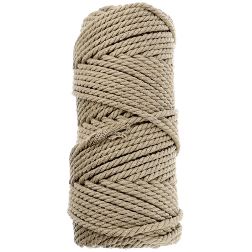 Bobine de cordon en coton pour macramé 3 mm - Sable x50m