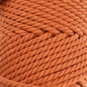 Bobine de cordon en coton pour macramé 3 mm - Teracotta x50m
