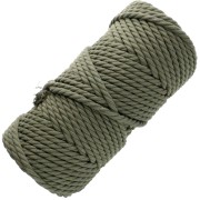 Bobine de cordon en coton pour macramé 5 mm - Kaki x50m