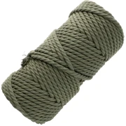 Bobine de cordon en coton pour macramé 5 mm - Kaki x50m