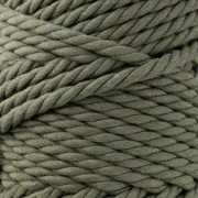 Bobine de cordon en coton pour macramé 5 mm - Kaki x50m