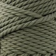 Bobine de cordon en coton pour macramé 5 mm - Kaki x50m