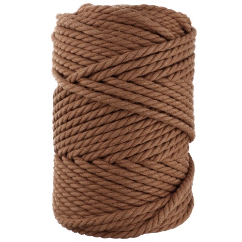Bobine de cordon en coton pour macramé 5 mm - Mocca x50m