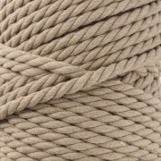 Bobine de cordon en coton pour macramé 5 mm - Sable x50m