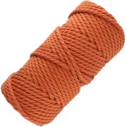 Bobine de cordon en coton pour macramé 5 mm - Terracotta x50m|raw }}