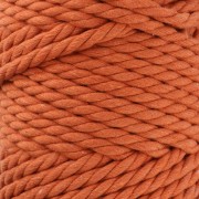 Bobine de cordon en coton pour macramé 5 mm - Terracotta x50m