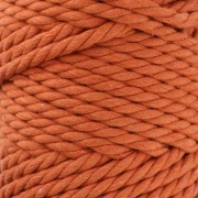 Bobine de cordon en coton pour macramé 5 mm - Terracotta x50m