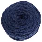 Bobine de cordon en coton pour macramé Cotton Air 5 mm - Indigo x50m