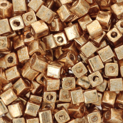 Mix Cubes Miyuki 3 mm SB3-1052 - Galvanized Gold x10g