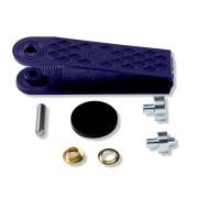 Boite de 40 oeillets 5 mm avec rondelles et outil de pose - Doré x1