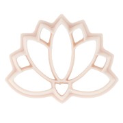 Emporte-pièce fleur de lotus 31x41 mm en polymère biodégradable - Beige x1|raw }}