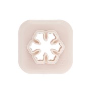 Mini emporte-pièce flocon de neige 12x11 mm en polymère biodégradable - Beige x1|raw }}