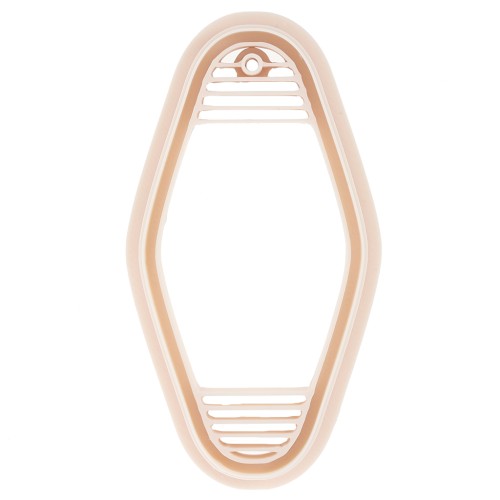 Emporte-pièce porte-clé motel 65x32 mm en polymère biodégradable - Beige x1