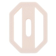 Emporte-pièce octogone ajouré 65x32 mm en polymère biodégradable - Beige x1