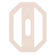 Emporte-pièce octogone ajouré 65x32 mm en polymère biodégradable - Beige x1
