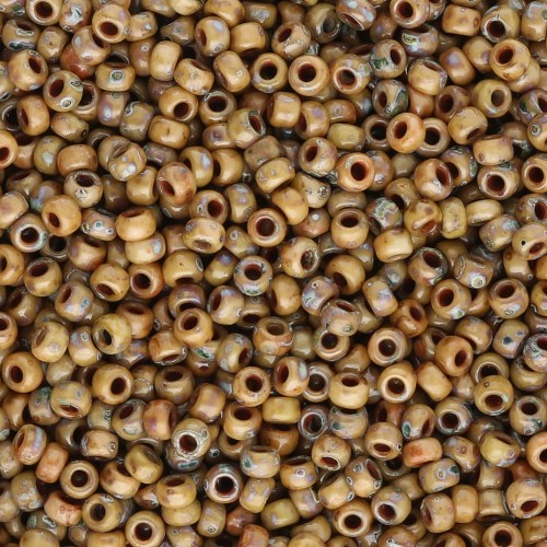 Rocaille Miyuki 11/0 4517 - Opaque Brown Picasso x8g